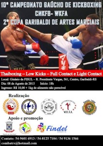 cartaz gaucho de kickboxing e bukeikoryu