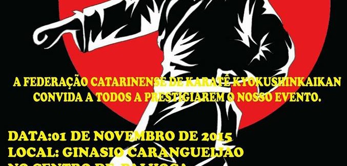 5° COPA PALHOÇA E OPEN CATARINENSE DE KARATE DE CONTATO – 01/11/2015